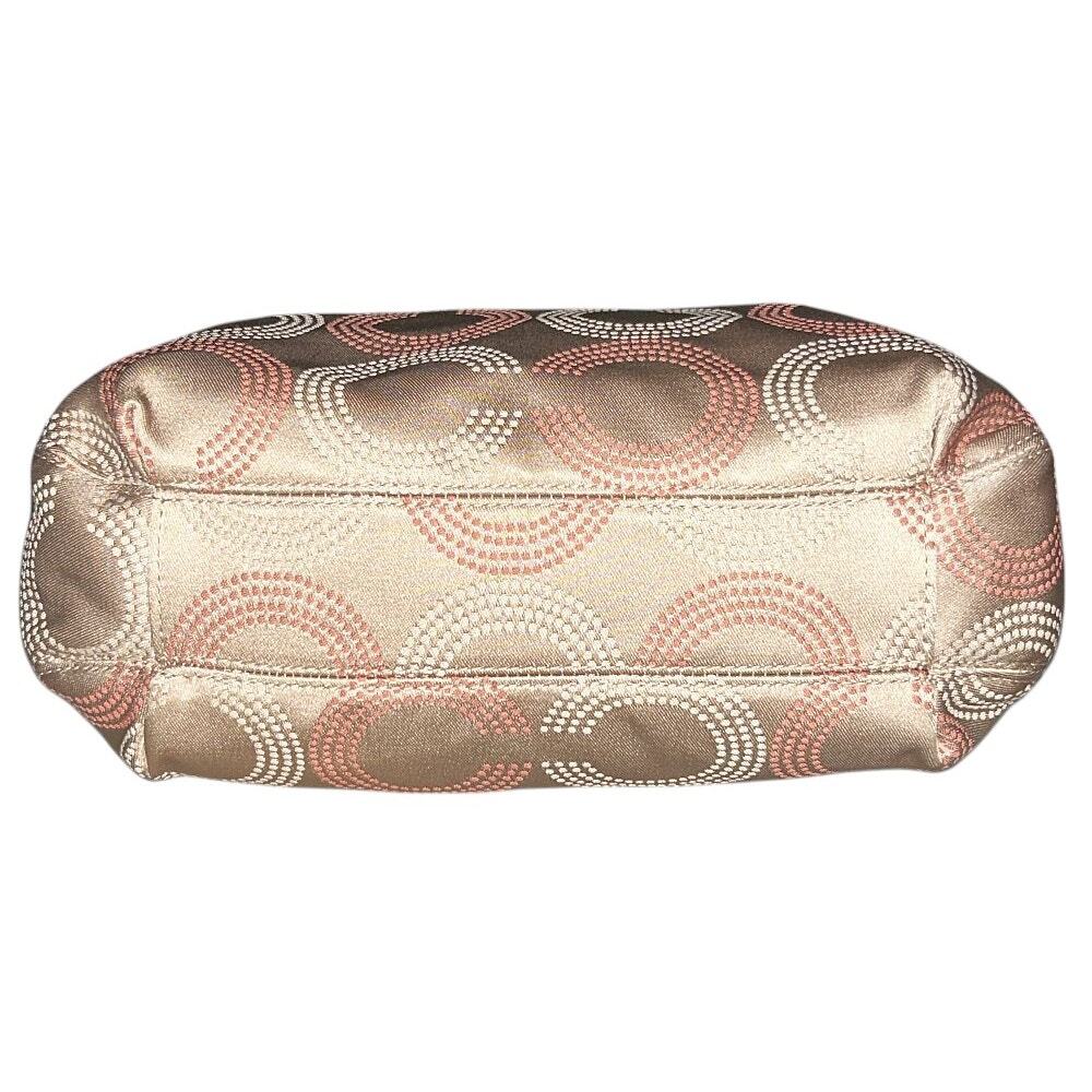 Coach Ashley Dotted Op Art Hippie Khaki & Tearose Jacquard Shoulder Bag F20088 - Picture 6 of 9